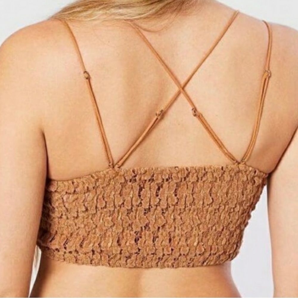 FREE PEOPLE Intimately Celine Lace Bralette Burnt Caramel size XS NWT - Picture 7 of 16